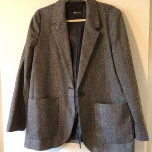 Madewell gray wool Blazer XL